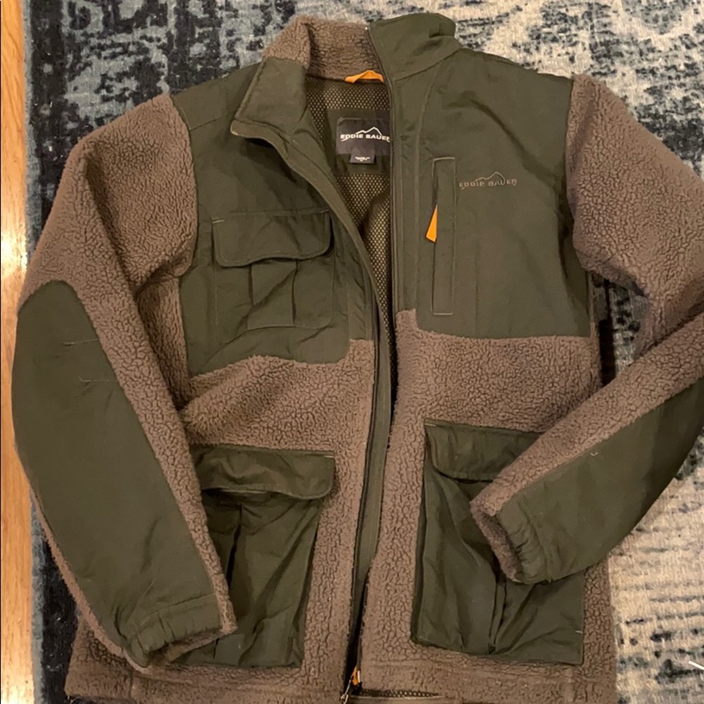 Eddie Bauer Sherpa Patch Pocket Fleece Jacket M